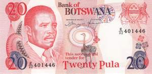 Botswana p.13 20 Pula 1992